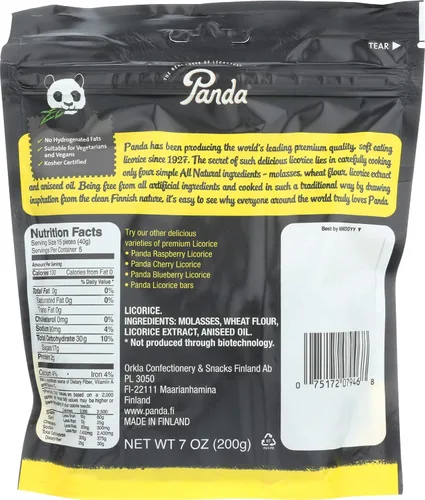 Miniatura 4 de Regaliz naturall suave Panda, 7 onzas