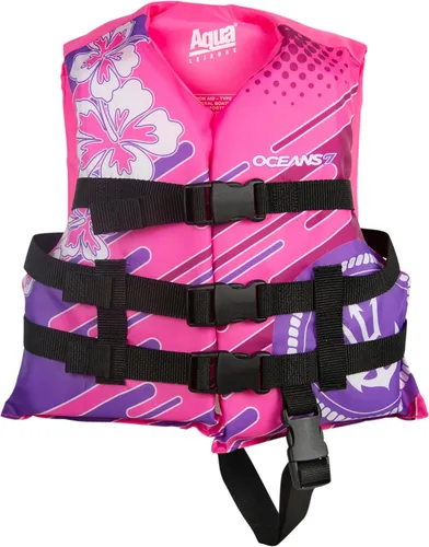 Miniatura 2 de Aqua Oceans 7 Life Jacket for Kids - US Coast Guard Approved Life Vest for Infant, Child & Youth Boys and Girls, Open-Side PFD for Boating, Swimming