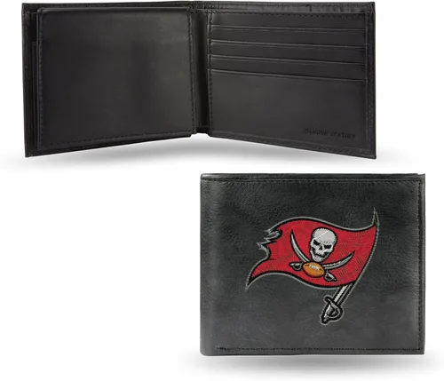 Miniatura 30 de Rico Industries Billetera de cuero bordada para hombre de la NFL