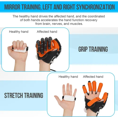 Miniatura 4 de Guantes robot de rehabilitación, disfunción de la mano, dispositivo de entrenamiento de pacientes, hemiplejia cerebral, ejercitador de dedos
