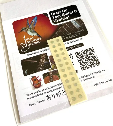 Miniatura 10 de Adhesivos de incrustación para marcadores de diapasón de guitarras y bajo - 0.32 cm Pequeñas marcas laterales en forma de punto - Abulón azul
