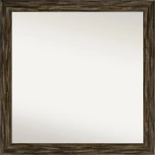 Miniatura 203 de Amanti Art Espejo de baño marrón para sobre el fregadero, 25 x 25 pulgadas, hecho a medida, espejo de tocador cuadrado marrón medio, marco de madera