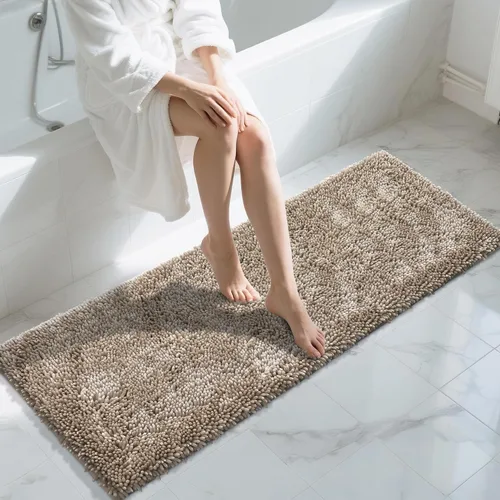 Miniatura 95 de Yimobra - Alfombra grande para baño antideslizante de 36x24 pulgadas, extra gruesa y suave, absorbente de felpilla, alfombras de baño lavables a