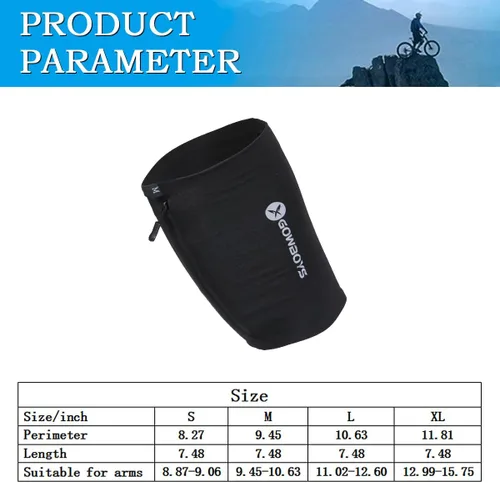 Miniatura 7 de Brazalete de teléfono para correr para hombres y mujeres, bandas universales para teléfonos de menos de 8 pulgadas, brazalete impermeable para Negro