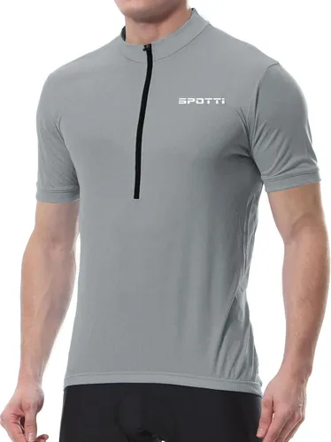 Miniatura 15 de Spotti Playera de manga corta para ciclismo de hombre con 3 bolsillos traseros, transpirable, secado rápido