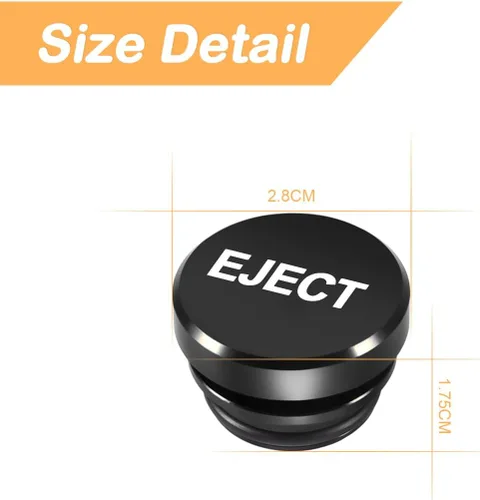 Miniatura 2 de Osilly Enchufe a prueba de polvo para encendedor de cigarrillos de automóvil, cubierta de enchufe de aluminio para decoración de botones, accesorios