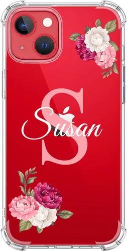 Miniatura 9 de Funda Transparente de Cristal con Nombre Personalizado e Inicial, Compatible con iPhone 16 Pro Max 15 Plus 14 13 12 11 Xs Max XR 8 7 6 Plus 11 Mini