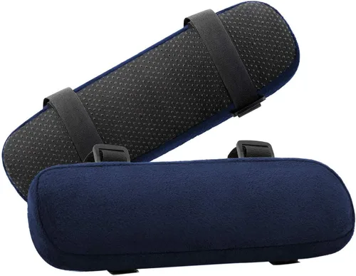 Miniatura 13 de MOSISO Reposabrazos para Silla (Paquete de 2), Fundas de Espuma Viscoelástica para Silla de Casa/Oficina, Cómodas Almohadillas para Brazos de Rosa