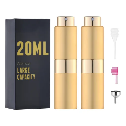 Miniatura 12 de Botella de perfume de viaje rellenable con atomizador de Owlyee: spray de colonia mini para rellenar - atomizador de fragancia vacío para hombres