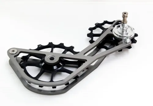 Miniatura 4 de OSPW - Jaula de sistema de polea de gran tamaño, compatible con SRAM eTap 11S, rodamientos sellados (negro)