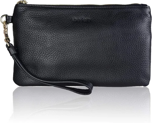 Miniatura 2 de befen Monedero de mano con monedero negro + monedero metálico de peltre para mujer