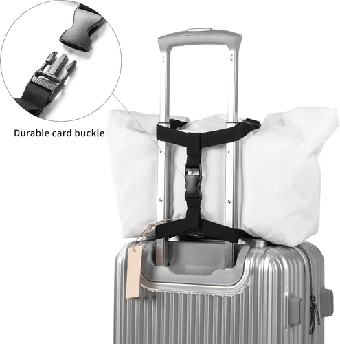 Miniatura 5 de Correas de equipaje para añadir una bolsa, fácil de viajar, correa elástica (dorado)