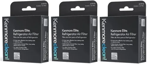 [9918 Filter OEM Mania] 469918 Paquete de 3 piezas de repuesto compatible con filtro de aire Kenmore Elite para refrigerador LG LT120F, ADQ73214402,