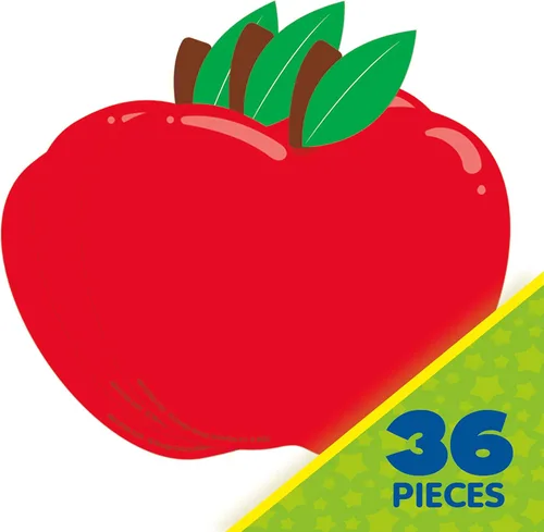 Miniatura 2 de Eureka Decoraciones de aula con recortes de papel con forma de manzana para profesores, 36 piezas