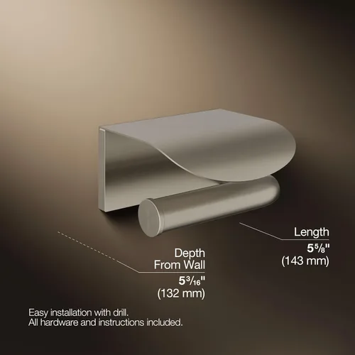 Miniatura 4 de Kohler 97503-BN Avid Portarrollos de papel higiénico cubierto