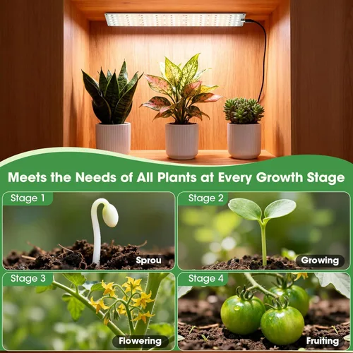 Miniatura 5 de Grow Lights for Indoor Plants, Ultra-Thin Panel, 540LEDs Full Spectrum, 8/12/16H Timer, 10 Dimmable Levels