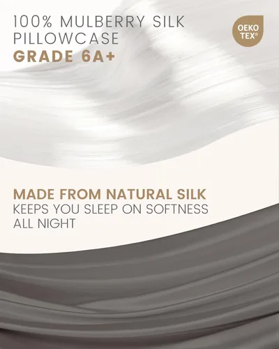 Miniatura 2 de THXSILK Funda de almohada de seda de morera 100% para cabello y piel, funda de almohada de seda hipoalergénica, suave, transpirable, con cremallera