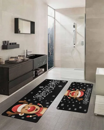 Miniatura 2 de Tapete de baño antideslizante para bañera, tapete de baño de secado rápido y absorbente, tapete de ducha de tierra de diatomeas lavable para cocina