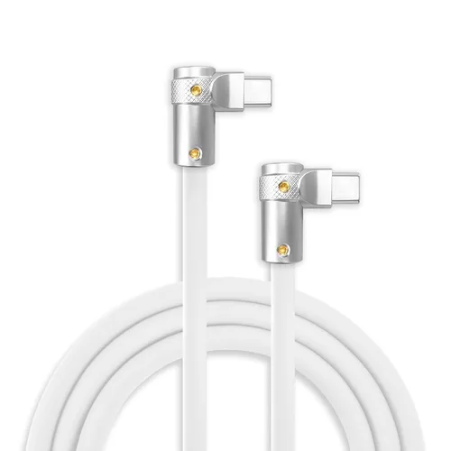 Miniatura 34 de chubbycable FlexElbow - Cable de carga rápida de 90 grados y 240 W, cable USB C en ángulo recto, cable de carga de silicona compatible con iPhone