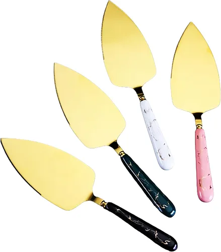 Miniatura 6 de Chandler Cake and Pie Server Kit Wedding Cake Serving Kit Stainless Steel 18/10 Cutlery Set 2 Pieces Pastry Servers (Green)