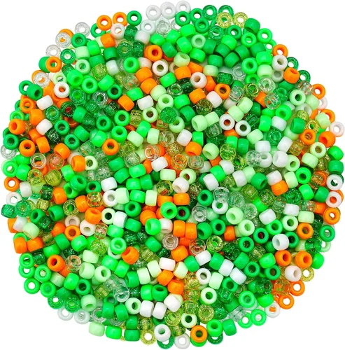 Miniatura 10 de Cuentas de poni azul, 1000 piezas surtidas de cuentas azules para hacer joyas, pulseras, manualidades, decoración del hogar, fiestas, manualidades