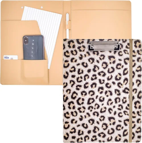 Miniatura 11 de ECEIRO Portapapeles plegable, 360 Flip Folio, Padfolio de cierre para enfermeras y uso de oficina, portapapeles cubierto colorido