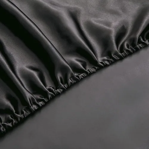 Miniatura 6 de P Pothuiny Sábana bajera de satén tamaño individual XL, solo 1 sábana bajera individual, funda de colchón extra suave de bolsillo profundo para cama