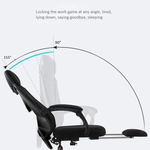Miniatura 2 de Ergonomic Office Back Desk Chair with Lumbar Support Height Adjustable Seat Headrest Breathable Mesh Back Soft Foam Seat Cushion(D)