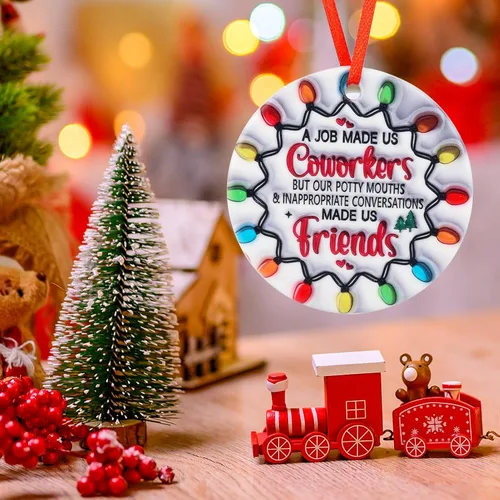 Miniatura 2 de Adornos de Navidad Regalos Compañeros de Trabajo Regalos para Ella Él Divertidos Adornos de Navidad para Mujeres Hombres Regalo de Agradecimiento