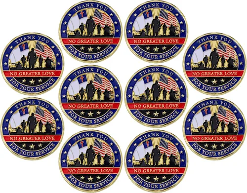 Coleccionables patrióticos para veteranos, fichas militares cristianas, medallas inspiradoras de desafío, regalos militares conmemorativos,