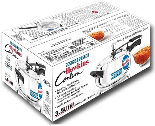 Miniatura 3 de Hawkins Olla a presión Contura de 3,5 litros, cocina de tapa interior de acero inoxidable, cocina Handi, cocina de inducción, plata (SSC35)