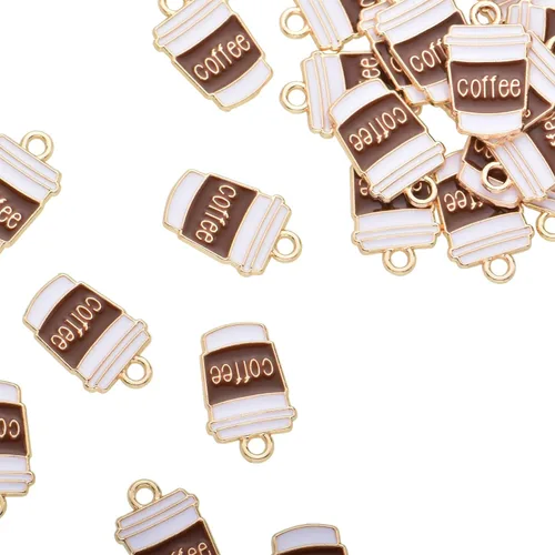 VIDRIO Paquete de 80 dijes esmaltados chapados en oro, colgantes de colores estilo hawaiano, accesorios para collares, pulseras, joyería,