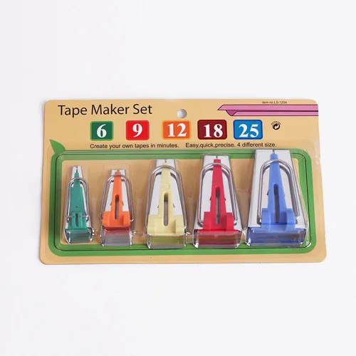 Miniatura 4 de HONEYSEW Juego de 15 herramientas para hacer cintas al bies de tela, para coser y acolchar, viene con 40 piezas de alfileres de acolchado