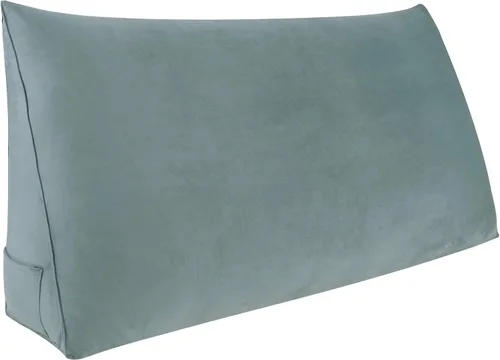 Miniatura 19 de Johnear Almohada triangular para cabecero, almohada de cuña de algodón y lino, almohada grande para respaldo de lectura para sofá y cama, soporte