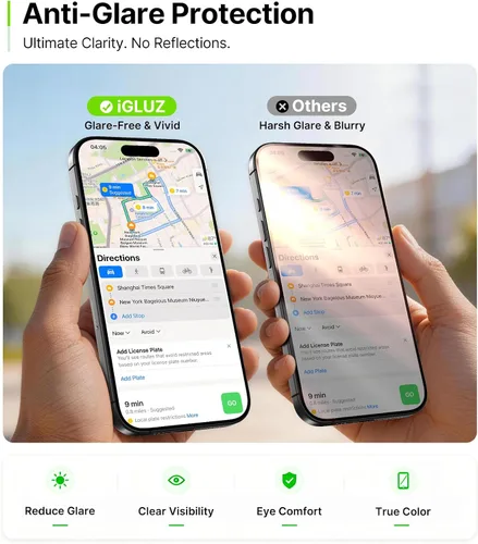 Miniatura 5 de iGluz Paquete de 4+2 protectores de pantalla de privacidad para iPhone 13 Pro Max con protector de lente de cámara de 6.7 pulgadas, 9H + vidrio