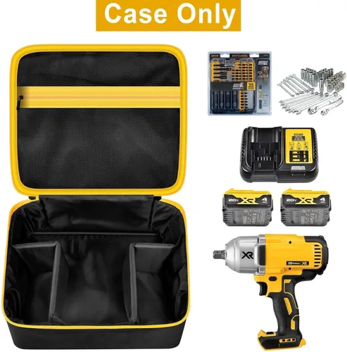 Miniatura 2 de Funda para conductor de impacto compatible con DEWALT 20V MAX XR DCF787D1 DCF845B DCF900B DCF961B DCF891B DCF899B DCF900P1 Kit de llaves Cremallera