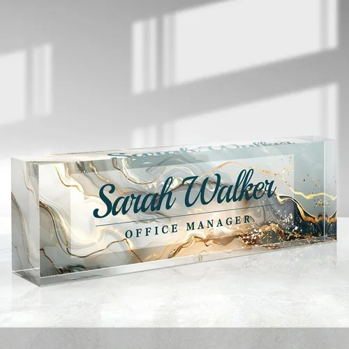 Miniatura 33 de Placa de nombre personalizada, placa de nombre de escritorio personalizada, accesorios de oficina de acrílico, regalos de agradecimiento