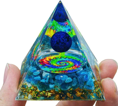 Generador de energía de cristal natural de 2 pulgadas, pirámide de chakras, pirámide, pirámide, herramienta de meditación de yoga, para decoración