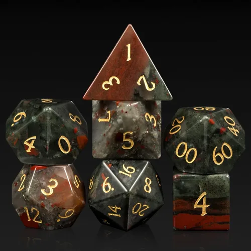 Miniatura 17 de Juego de dados Aagte D&D DNDND Un juego completo de dados de piedra DND con estuche de regalo magnífico para juego de mesa Dungeons and Dragons