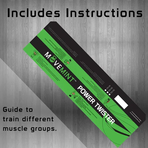 Miniatura 6 de MOVEMINT Power Twister - Ejercitador de barra de resorte de resistencia al pecho (opciones de 44.1 lbs a 220.5 lbs)