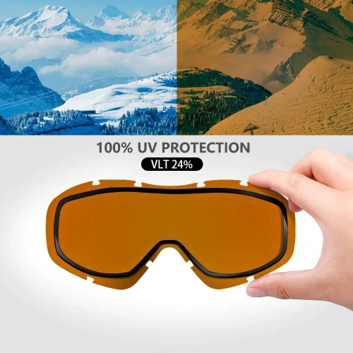 Miniatura 56 de OutdoorMaster OTG Gafas de esquí – Gafas sobre lentes para esquí y snowboard para hombres, mujeres y jóvenes – 100% de protección UV A1-vlt 46%