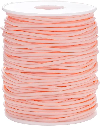 Miniatura 31 de Cable de tubo hueco de goma de 54 yardas, tubo de 0.079 pulgadas, cable de barbero para tejer con agujero de 0.039 pulgadas (0.039 in), protector