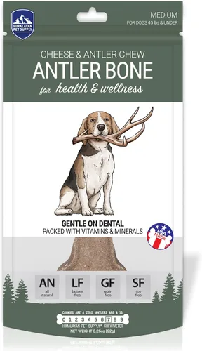 Miniatura 10 de Himalayan Pet Supply - Hueso masticable para perros, mediano, duradero, sin manchas, rico en proteínas, bajo olor, 100% natural, saludable y seguro