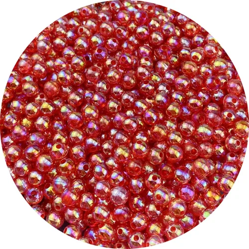 Miniatura 13 de 1000 piezas de cuentas redondas de acrílico de 6 mm, colores AB, cuentas espaciadoras redondas para aretes, pulseras, collares, llaveros, joyería