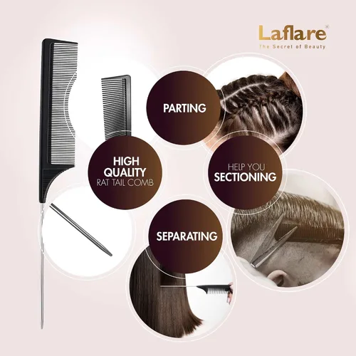Miniatura 6 de Laflare Rejilla de trenzado para cabello con juego de peine, pulsera de gel trenzado y pinza para el cabello, estante para el cabello