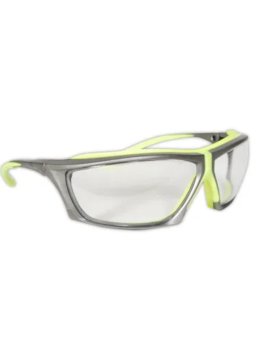 Miniatura 5 de Magid Safety Y770HVAFGY Gemstone Zircon Plus Hi-Viz - Gafas de seguridad, lentes grises, estándar, marco gris/lente transparente, 2 pares, Marco