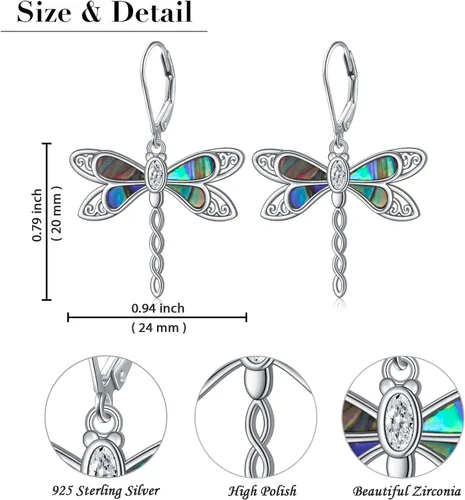 Miniatura 115 de Aretes colgantes de filigrana de plata de ley 925, margarita, loto, flor de rosa, piedra lunar, lágrima para mujer, nudo celta infinito, margarita
