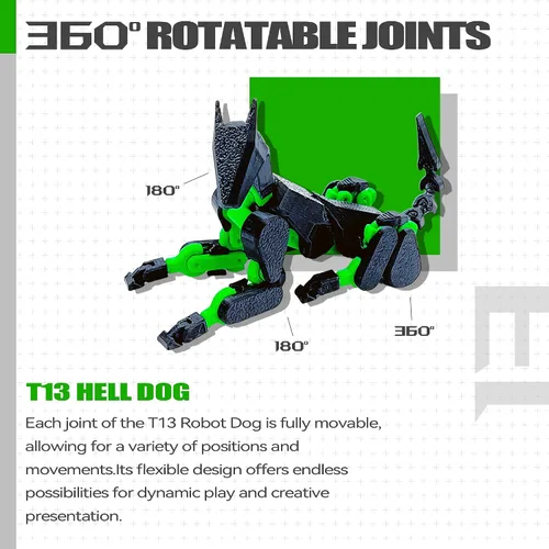 Miniatura 2 de Uodofy (Ensamblaje Completado) T13 Conjunto de Figuras de Acción 3D, Dummy Robo Titan 13 Figuras de Acción, Juguete 3D Impreso de Múltiples