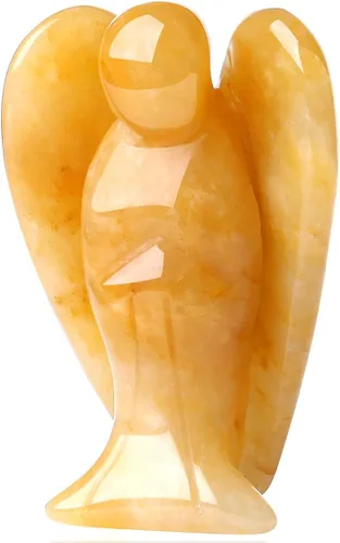 Miniatura 21 de QINJIEJIE Cristales de Piedra de Sangre Africana Decoración de Ángel Estatua de la Paz Piedra Ángel Guardián Sanador Gemas Talladas a Mano Lindas