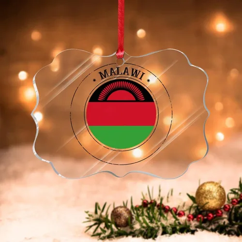Miniatura 19 de Adornos de Navidad de Kazajstán, bandera de Kazajstán, recuerdo de Navidad, adornos de Navidad acrílicos, bandera nacional, recuerdo de país